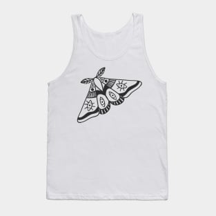 Mystic Moth Butterfly Black Tank Top